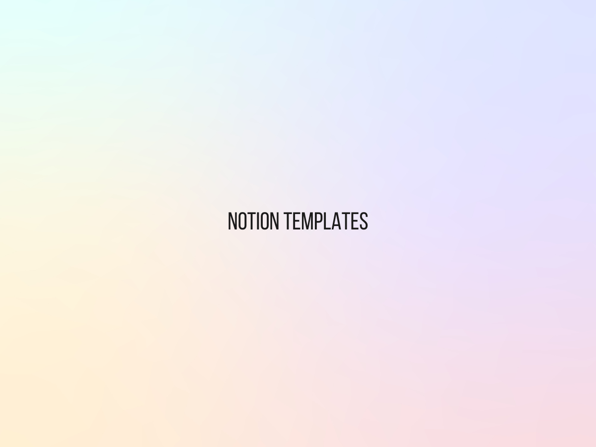 notion templates